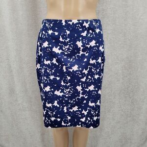 Talbots Floral Navy and Pink Women's Skirt NEW